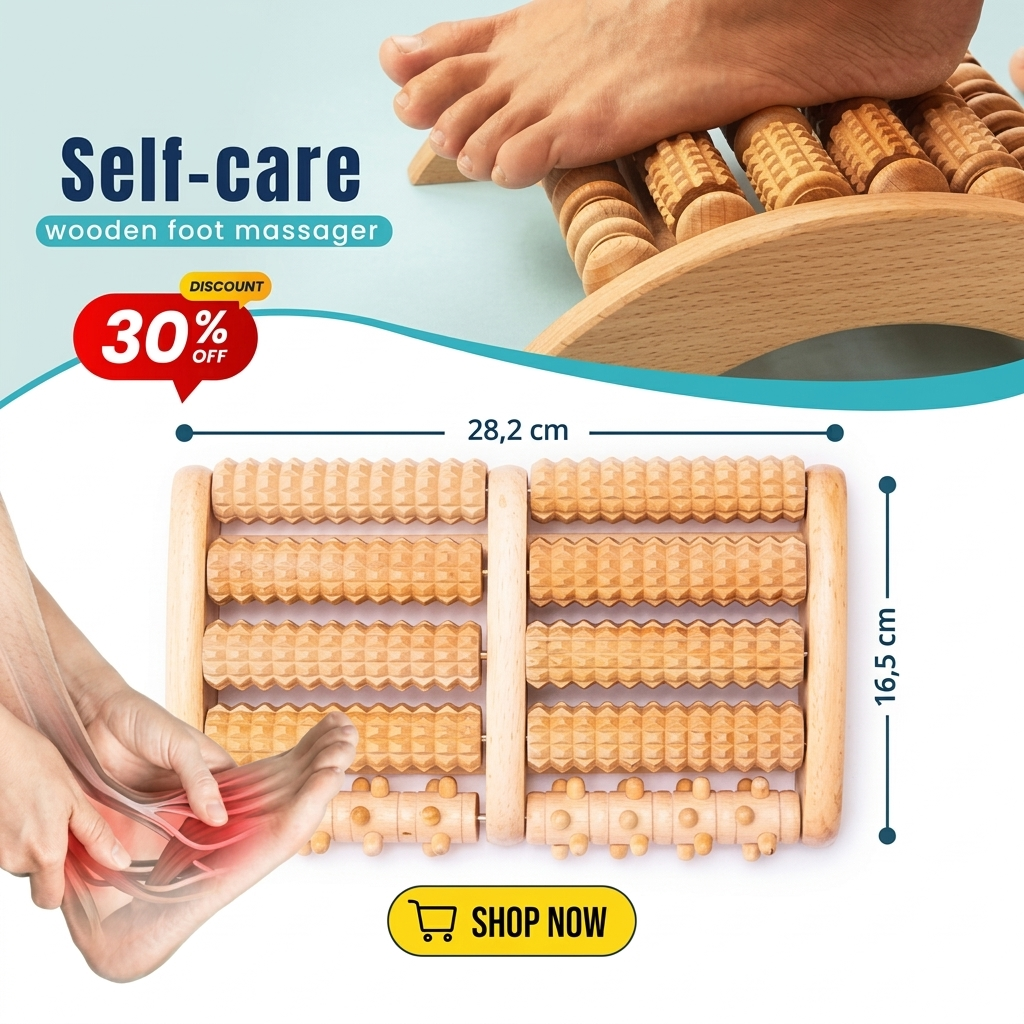 Wooden Foot Massager