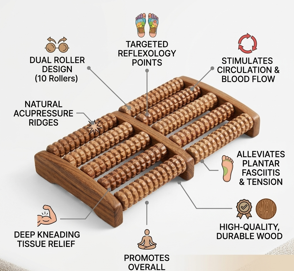 Wooden Foot Massager
