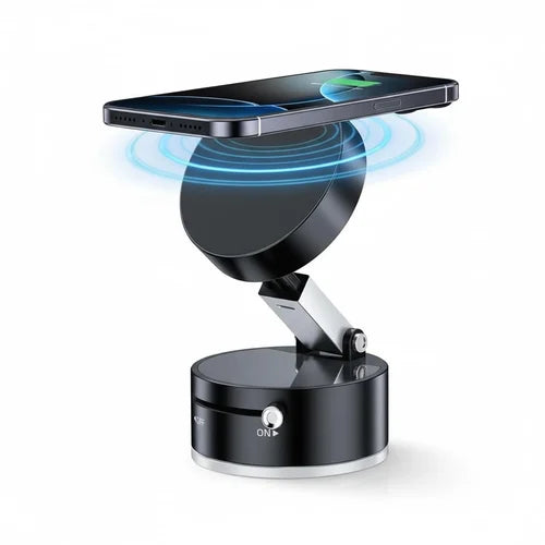 Foldable Magnetic Vacuum Car Phone Holder Foldable Suction Cup With Suction Cup Hands-Free Navigation For Smart Phone