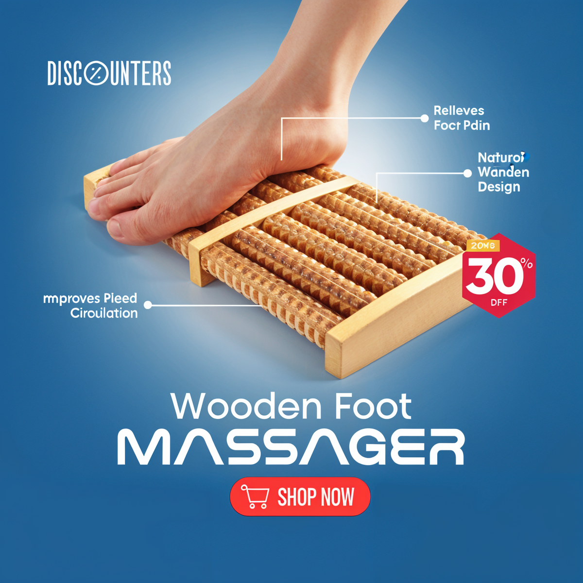 Wooden Foot Massager