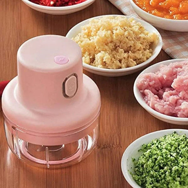 Wireless Rechargeable Electric Garlic Press Mini Meat Grinder Electric Chopper